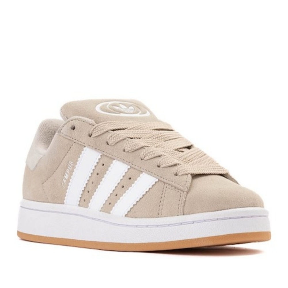 Adidas Campus Little Kids Suede Sneakers in Beige and White. Size 1. New In Box